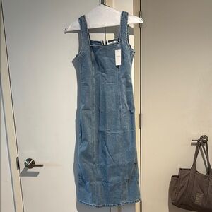 BNWT Abercrombie and Fitch Denim Column Midi Dress size Petite Small